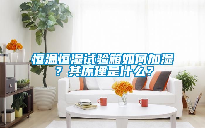 恒温恒湿试验箱如何加湿？其原理是什么？