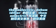 themoelectric dehumidifier 的翻译是：themoelectric 除湿机 中文翻译英文意思，翻译英语