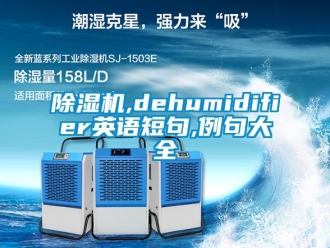 企业新闻除湿机,dehumidifier英语短句,例句大全