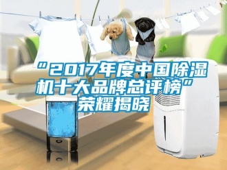 企业新闻“2017年度中国除湿机十大品牌总评榜”荣耀揭晓