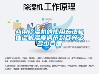 知识百科商用除湿机的使用方法和抽湿机湿度调节到百分之多少合适