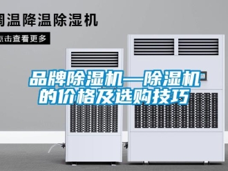 企业新闻品牌除湿机—除湿机的价格及选购技巧