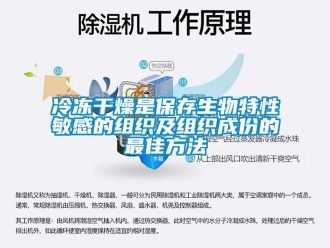 行业新闻冷冻干燥是保存生物特性敏感的组织及组织成份的最佳方法