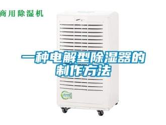 行业新闻一种电解型除湿器的制作方法