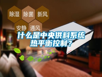 知识百科什么是中央供料系统热平衡控制？