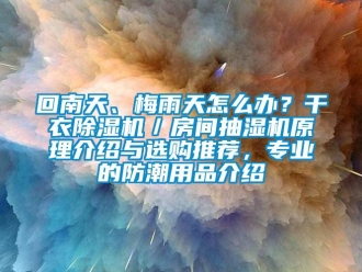 行业新闻回南天、梅雨天怎么办？干衣除湿机／房间抽湿机原理介绍与选购推荐，专业的防潮用品介绍